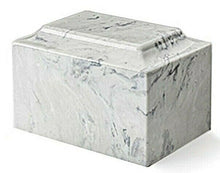 Load image into Gallery viewer, Classic Marble Carrera Oversized 325 Cubic Inches Cremation Urn TSA Approved