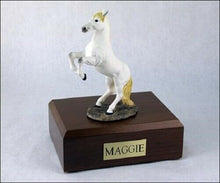 Load image into Gallery viewer, Horse White Figurine Funeral Cremation Urn Available in 3 Diff Colors & 4 Sizes