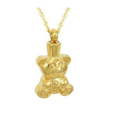 Load image into Gallery viewer, Stainless Steel/Gold Plated Teddy Bear Pendant/Necklace Funeral Cremation Urn