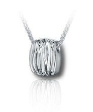 Load image into Gallery viewer, Sterling Silver Dune Cushion Funeral Cremation Urn Pendant for Ashes w/Chain