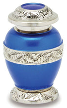 Load image into Gallery viewer, Berkshire Blue 3 Cubic Inches Small/Keepsake Funeral Cremation Urn for Ashes