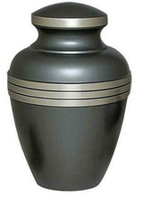 Load image into Gallery viewer, Large/Adult 200 Cubic Inch Brass Ashen Pewter Funeral Cremation Urn for Ashes