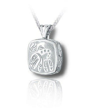 Load image into Gallery viewer, Sterling Silver Haida Orca Cushion Funeral Cremation Urn Pendant w/Chain