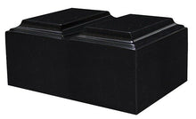 Load image into Gallery viewer, XL Companion Funeral Cremation Urn For Ashes Cultured Granite Tuscany Black
