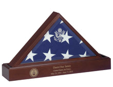 Load image into Gallery viewer, Walnut Pedestal Cremation Urn, 225 Cubic Inch, for Flag Case for 9.5' X 5' Flag