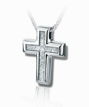 Load image into Gallery viewer, Sterling Silver Small Sand Texture Funeral Cremation Urn Pendant w/Chain