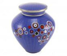 Load image into Gallery viewer, Blue Cloisonne Adult 200 Cubic Inch Funeral Cremation Urn for Ashes
