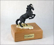 Load image into Gallery viewer, Horse Mustang Black Figurine Funeral Cremation Urn Avail. 3 Dif Colors & 4 Sizes