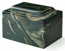 Load image into Gallery viewer, Marble Camouflage Black & Beige 50 Cubic Inches Cremation Urn, TSA Approved