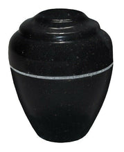 Load image into Gallery viewer, Small/Keepsake 18 Cubic Inch Black Vase Cultured Granite Cremation Urn for Ashes