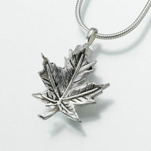 Load image into Gallery viewer, Sterling Silver Maple Leaf Memorial Jewelry Pendant Funeral Cremation Urn