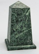 Load image into Gallery viewer, Small/Keepsake 70 Cubic Inch Green Viewpoint Natural Marble Youth Urn for Ashes