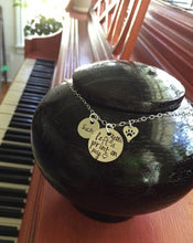 Load image into Gallery viewer, Peony Black Oak Wood Infant/Child/Pet Funeral Cremation Urn, 90 Cubic Inches