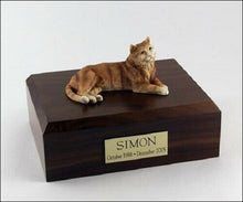 Load image into Gallery viewer, Tabby Orange Cat Figurine Pet Cremation Urn Available in 3 Diff Colors & 4 Sizes