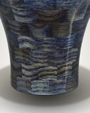 Load image into Gallery viewer, Lily Blue Oak Wood Adult Funeral Cremation Urn, 210 Cubic Inches