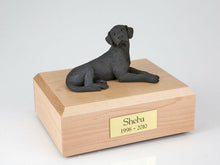 Load image into Gallery viewer, Labrador Black Laying Figurine Dog Pet Cremation Urn Avail 3 Diff Colors 4 Sizes