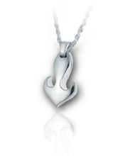 Load image into Gallery viewer, Sterling Silver Heart Anchor Funeral Cremation Urn Pendant for Ashes w/Chain