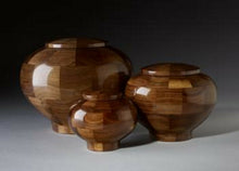 Load image into Gallery viewer, Wisdom Adult Black Walnut Wood Funeral Cremation Urn, 220 Cubic Inches