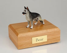 Load image into Gallery viewer, German Shepherd Black/Silver Pet Funeral Cremation Urn Avail in 3 Colors 4 Sizes