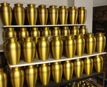 Load image into Gallery viewer, Solid Brass Keepsake & Heart Box, 3 Cubic Inches Funeral Cremation Urn New