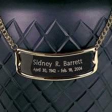 Load image into Gallery viewer, Personalized Polished Brass Name-Plate Medallion for Adult Size Cremation Urns