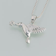 Load image into Gallery viewer, Sterling Silver Flat Hummingbird Memorial Jewelry Pendant Funeral Cremation Urn