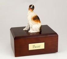 Load image into Gallery viewer, Borzoi Pet Funeral Cremation Urn, Engraved. Avail. 3 Different Colors & 4 Sizes