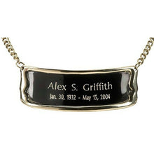 Load image into Gallery viewer, Personalized Polished Brass Name-Plate Medallion for 6"/7" Size Cremation Urns