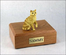 Load image into Gallery viewer, Tabby Red Cat Figurine Pet Cremation Urn Available in 3 Diff. Colors & 4 Sizes