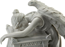 Load image into Gallery viewer, 20 Cubic Inch Angel Mourning Sculptured Resin Keepsake Cremation Urn &amp; Nameplate
