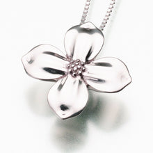 Load image into Gallery viewer, Sterling Silver Dogwood Blossom Memorial Jewelry Pendant Funeral Cremation Urn