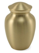Load image into Gallery viewer, Small/Keepsake Classic Pet Brass Funeral Cremation Urn, 40 Cubic Inches