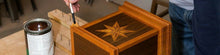 Load image into Gallery viewer, Large/Adult 225 Cubic Inch Walnut Star Handcrafted Wood Funeral Cremation Urn