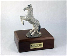 Load image into Gallery viewer, Horse Dapple Gray Figurine Funeral Cremation Urn Avail 3 Diff. Colors & 4 Sizes