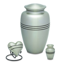 Load image into Gallery viewer, Classic Pewter 210 Cubic Inches Large/Adult Funeral Cremation Urn for Ashes