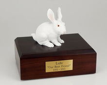 Load image into Gallery viewer, Rabbit White Figurine Pet Cremation Urn Available 3 Different Colors & 4 Sizes