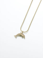 Load image into Gallery viewer, Gold Vermeil Dolphin Memorial Jewelry Pendant Funeral Cremation Urn