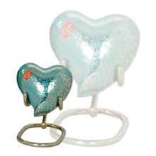 Load image into Gallery viewer, Small/Keepsake 5 Cubic Inch Brass Decorative Butterfly Heart Cremation Urn