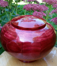 Load image into Gallery viewer, Peony Pink Poplar Wood Infant/Child/Pet Funeral Cremation Urn, 90 Cubic Inches
