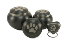 Load image into Gallery viewer, Small/Keepsake Slate/Pewter Brass Odyssey Heart Cremation Urn, 3 cubic inches