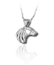 Load image into Gallery viewer, Sterling Silver Polar Bear Funeral Cremation Urn Pendant for Ashes w/Chain