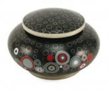 Load image into Gallery viewer, Black Cloisonne Keepsake Funeral Cremation Urn for Ashes, 5 Cubic Inches