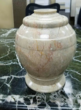 Load image into Gallery viewer, Monarch Cameo Marble, White Colored Adult Funeral Cremation Urn