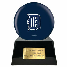 Load image into Gallery viewer, Large/Adult 200 Cubic Inch Detroit Tigers Metal Ball on Cremation Urn Base