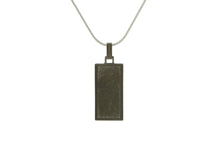Load image into Gallery viewer, Stainless Steel Slate Textured Rectangle Cremation Pendant w/chain