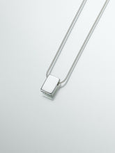 Load image into Gallery viewer, Sterling Silver Slide Rectangle Memorial Jewelry Pendant Funeral Cremation Urn