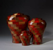 Load image into Gallery viewer, Tranquility Wood Adult Funeral Cremation Urn, 190 Cubic Inches