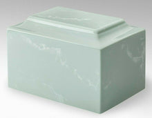Load image into Gallery viewer, Classic Marble Light Green Oversized 325 Cubic Inches Cremation Urn TSA Approved