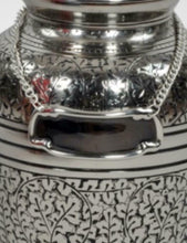 Load image into Gallery viewer, Engraved 3 Inch/3 Line Brass Nameplate Tag For Adult Cremation Urn - Pewter