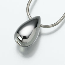 Load image into Gallery viewer, Sterling Silver Slide Teardrop Pendant Funeral Cremation Jewelry Urn For Ashes